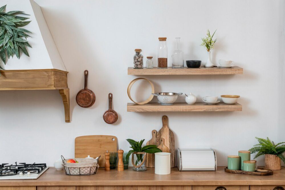 Open Shelving Modular Kitchen