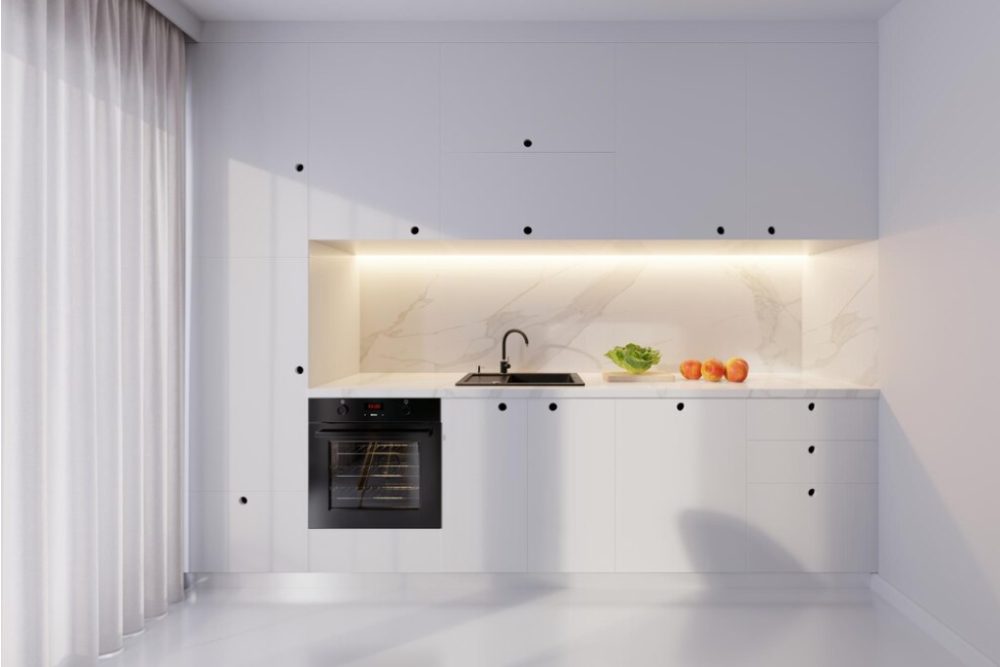 Sleek and Glossy Modular Kitchen