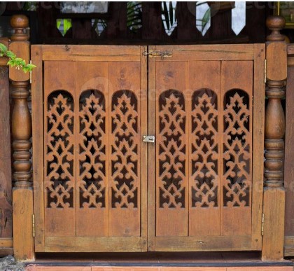 bamboo pooja room door décor