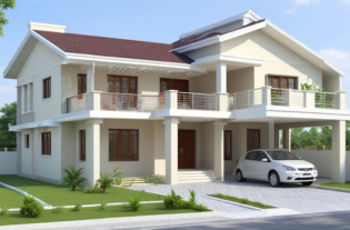 Sloping Roof Front Elevation Design