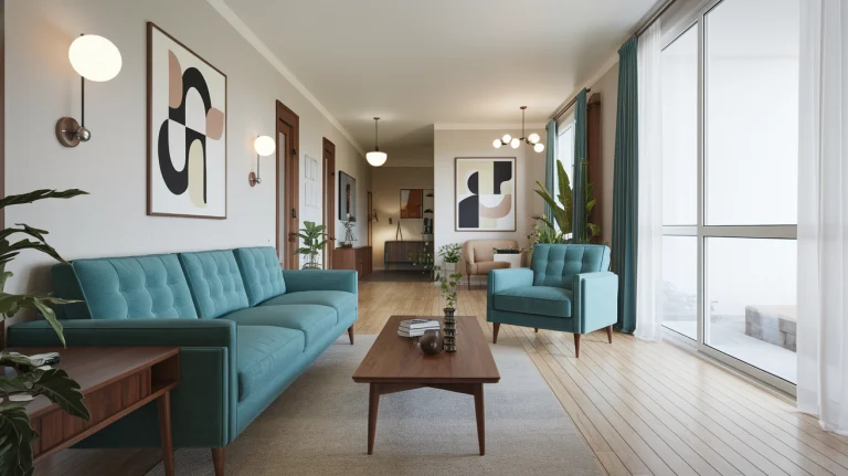 Mid-Century- Contemporary-Lounge