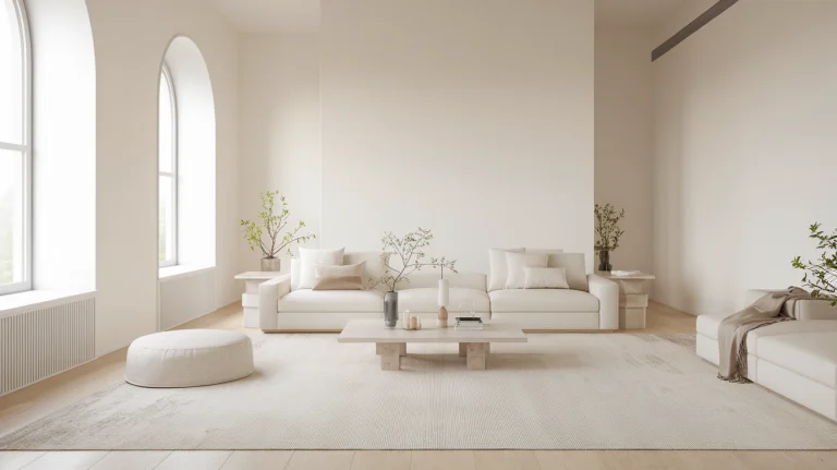 minimalist living room design with a soft