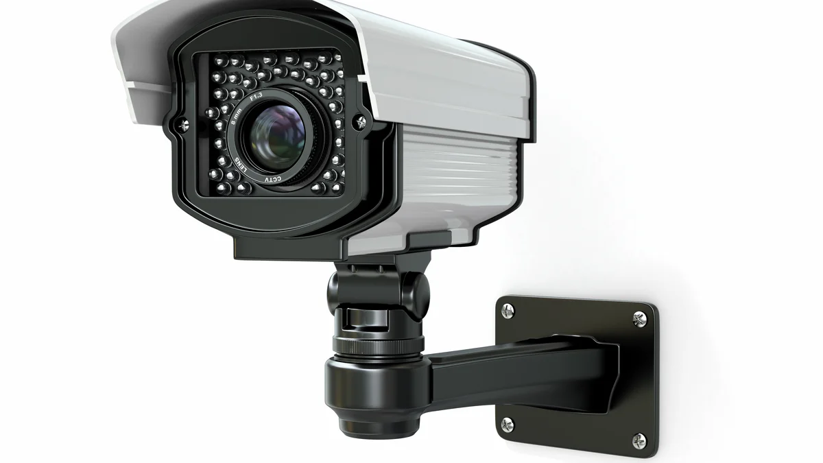 CCTV camera installed at the gate of an independent house in Vijayanagar, Bangalore