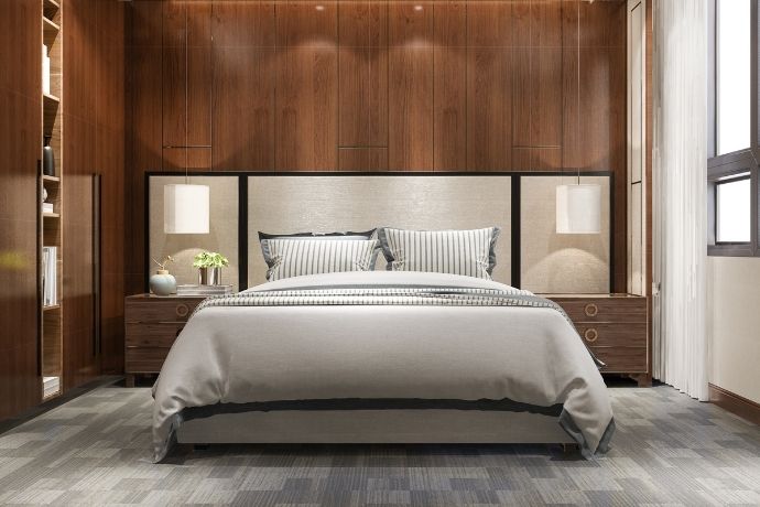 wooden headboard