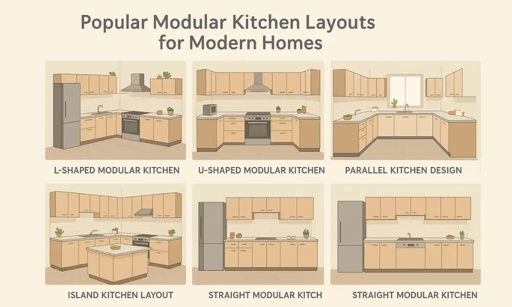 Popular Modular Kitchen Layouts for Modern Homes 
