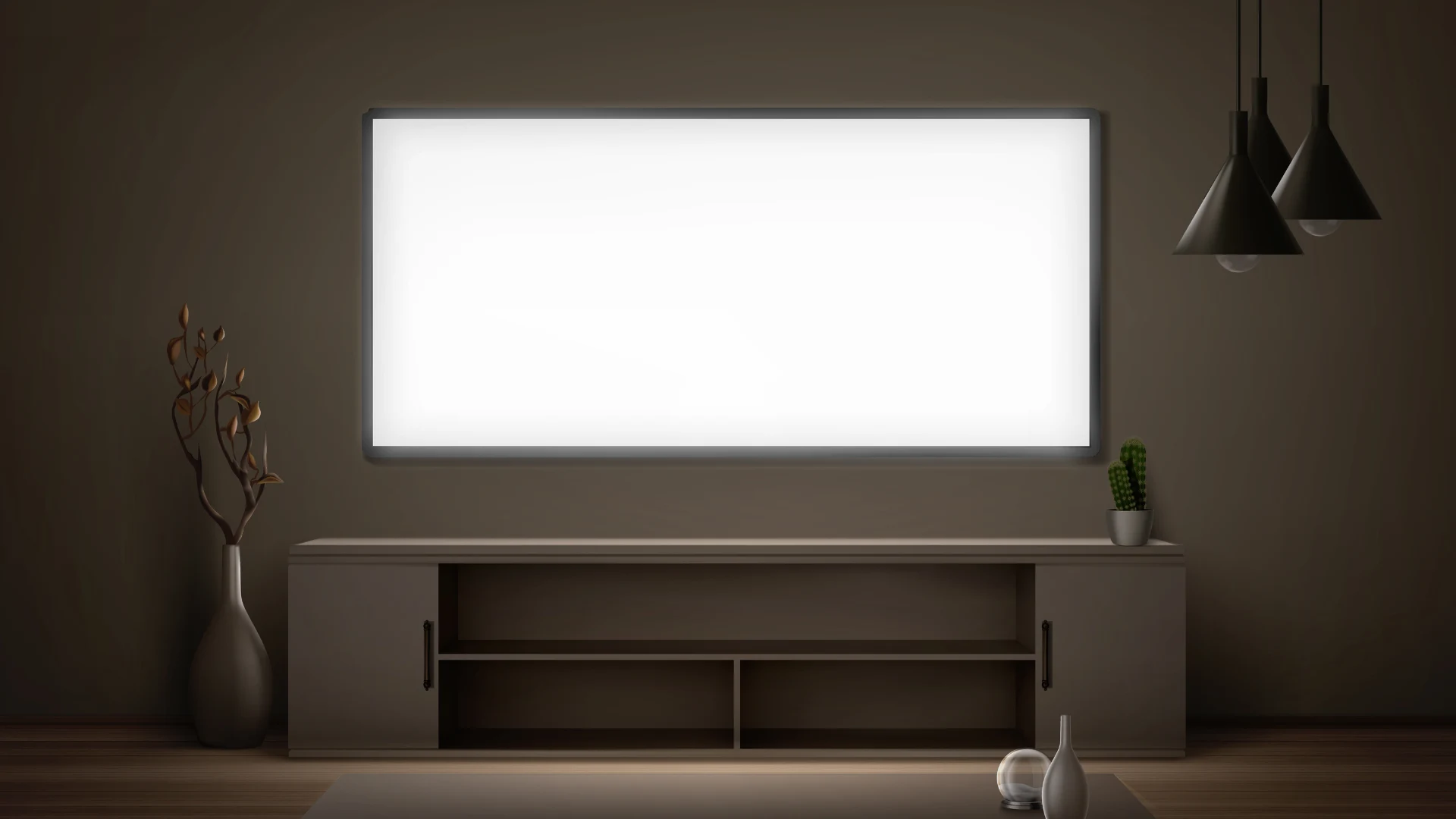 Backlit Panel TV Unit Design