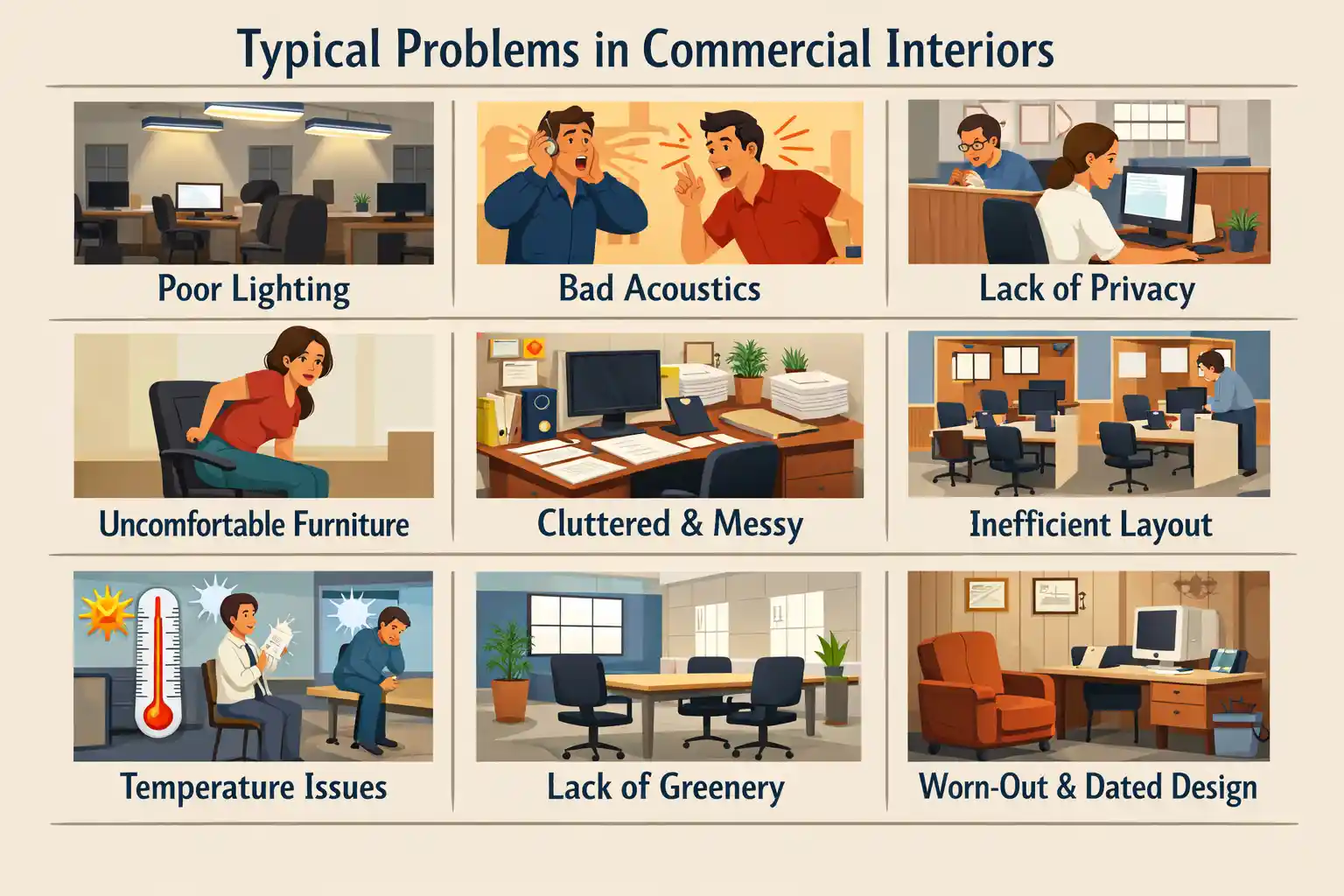 Typical Problem in Commercial Interiors