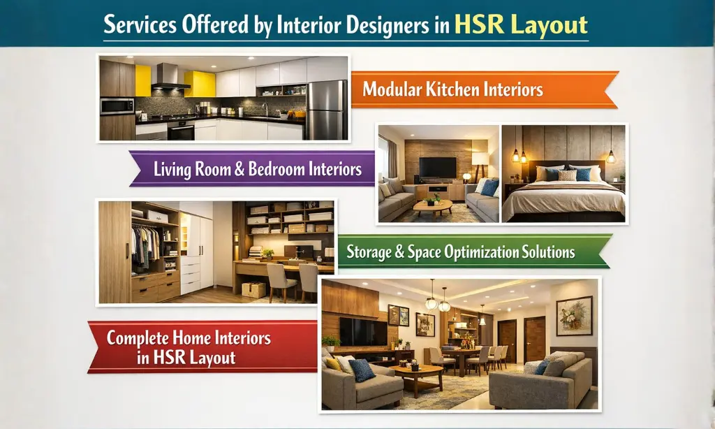 Services Offered by Interior Designers in HSR Layout