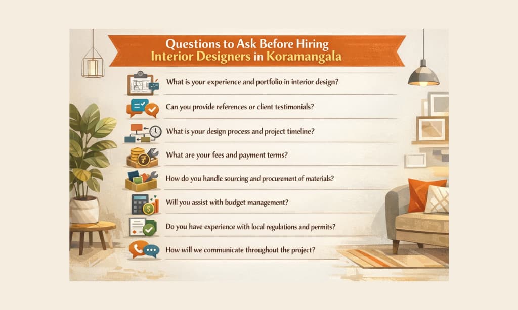 Question To Ask Before Hiring Interior Designers In Koramangala