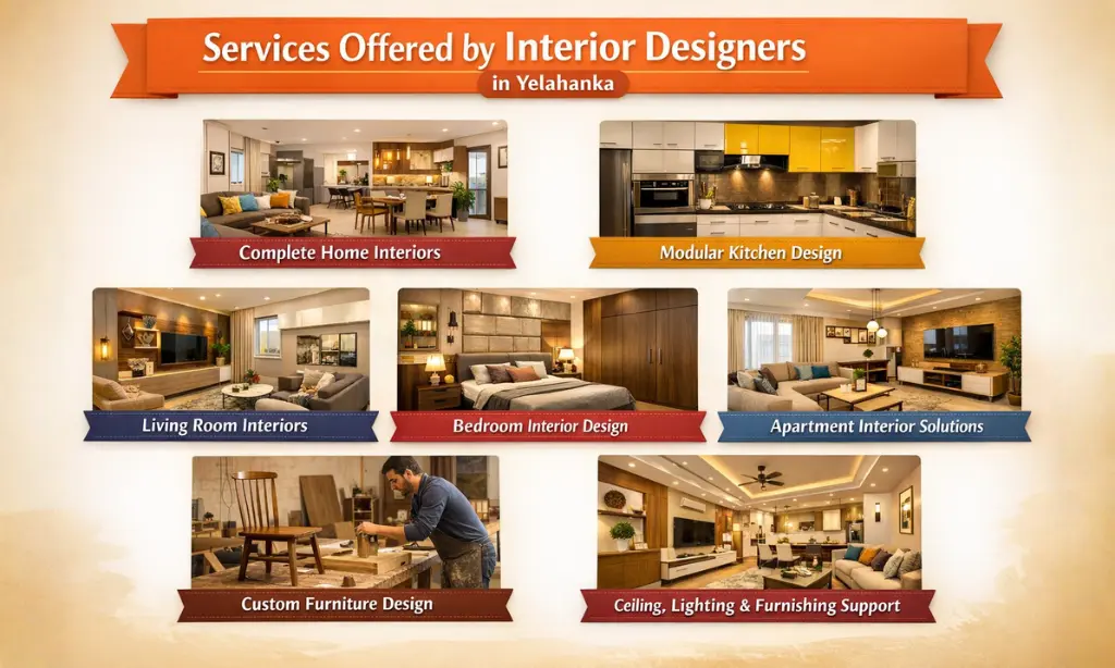 Services Offered by Interior Designers in Yelahanka